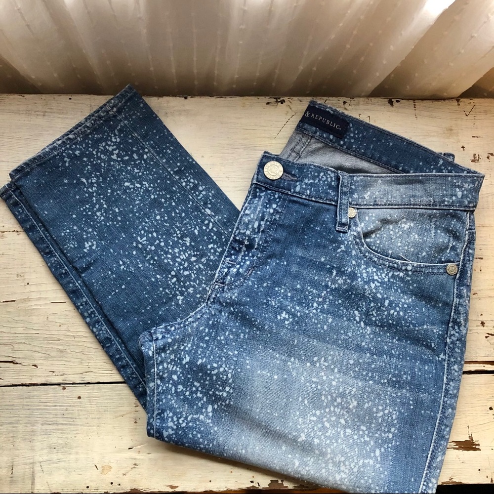 Rock & Republic Emo Medium Wash Splatter Jean